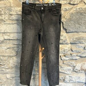 Beaded skinny jeans